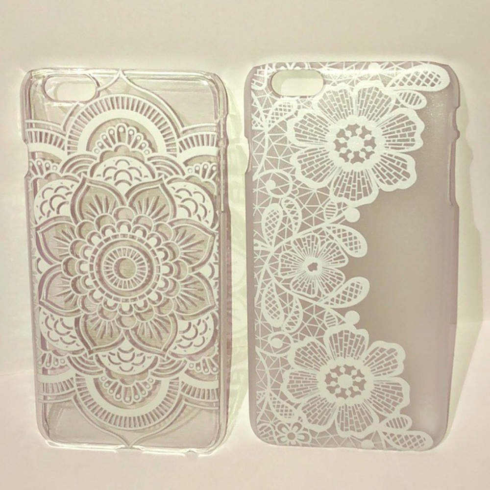 Set of two clear and white iPhone 6s Plus cases